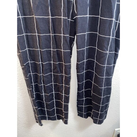 STILLWATER Jumpsuit Black & White Plaid Zipper Short Sleeve Small Minimalist - Picture 4 of 9